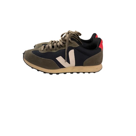 Veja Khaki and Navy Sneakers - Picture 8 of 12